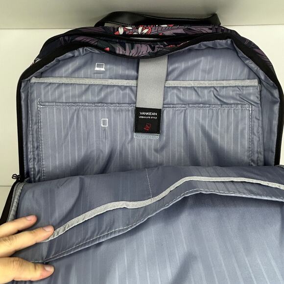 VANKEAN Rolling Laptop Bag Wheeled Briefcase Floral Travel Carry On Tote - Picture 9 of 12